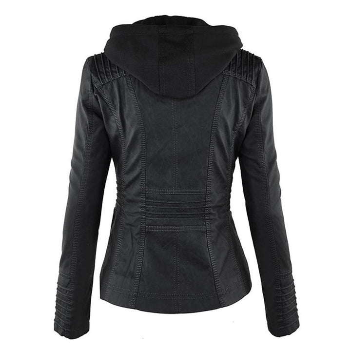 Franci | Fashionable leather jacket with hood