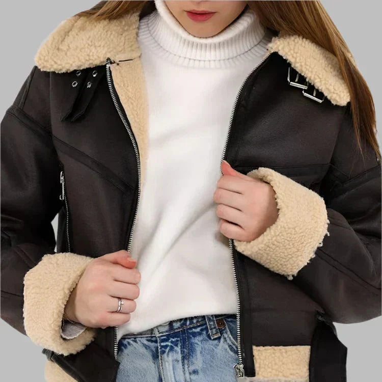 Corina | Versatile Breathable Leather Jacket