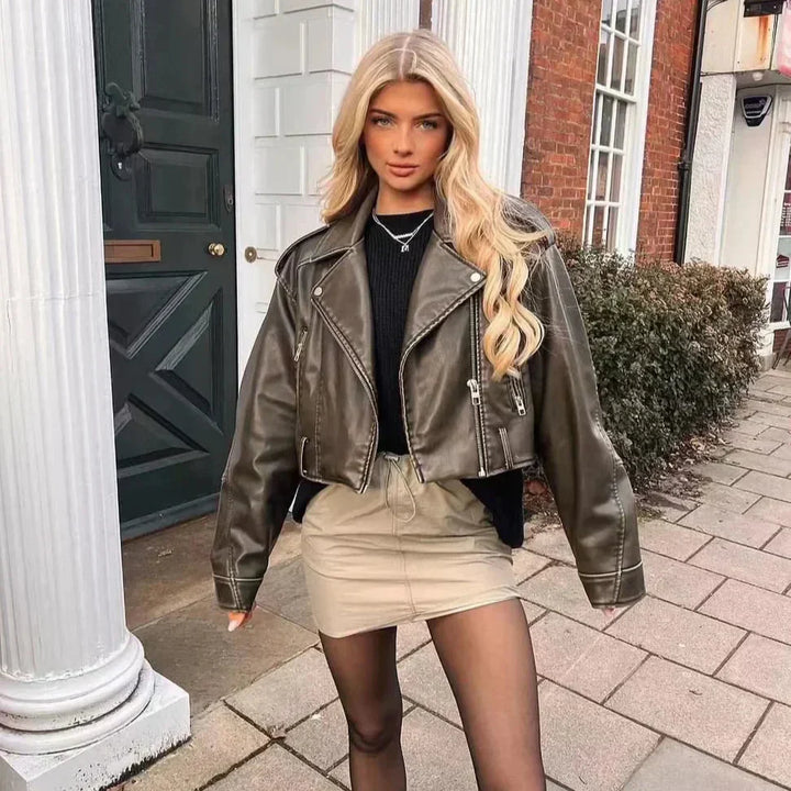 Pia | Versatile Leather Jacket