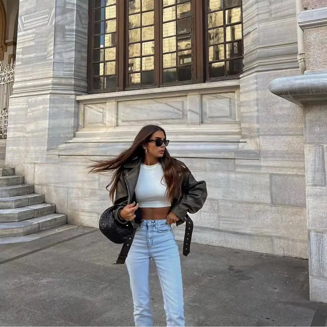 Pia | Versatile Leather Jacket