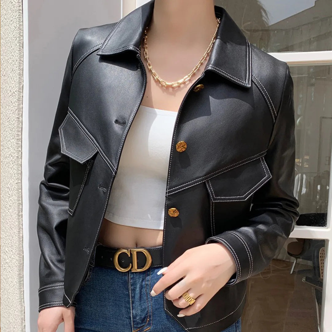 Cristina | | Leather jacket for spring